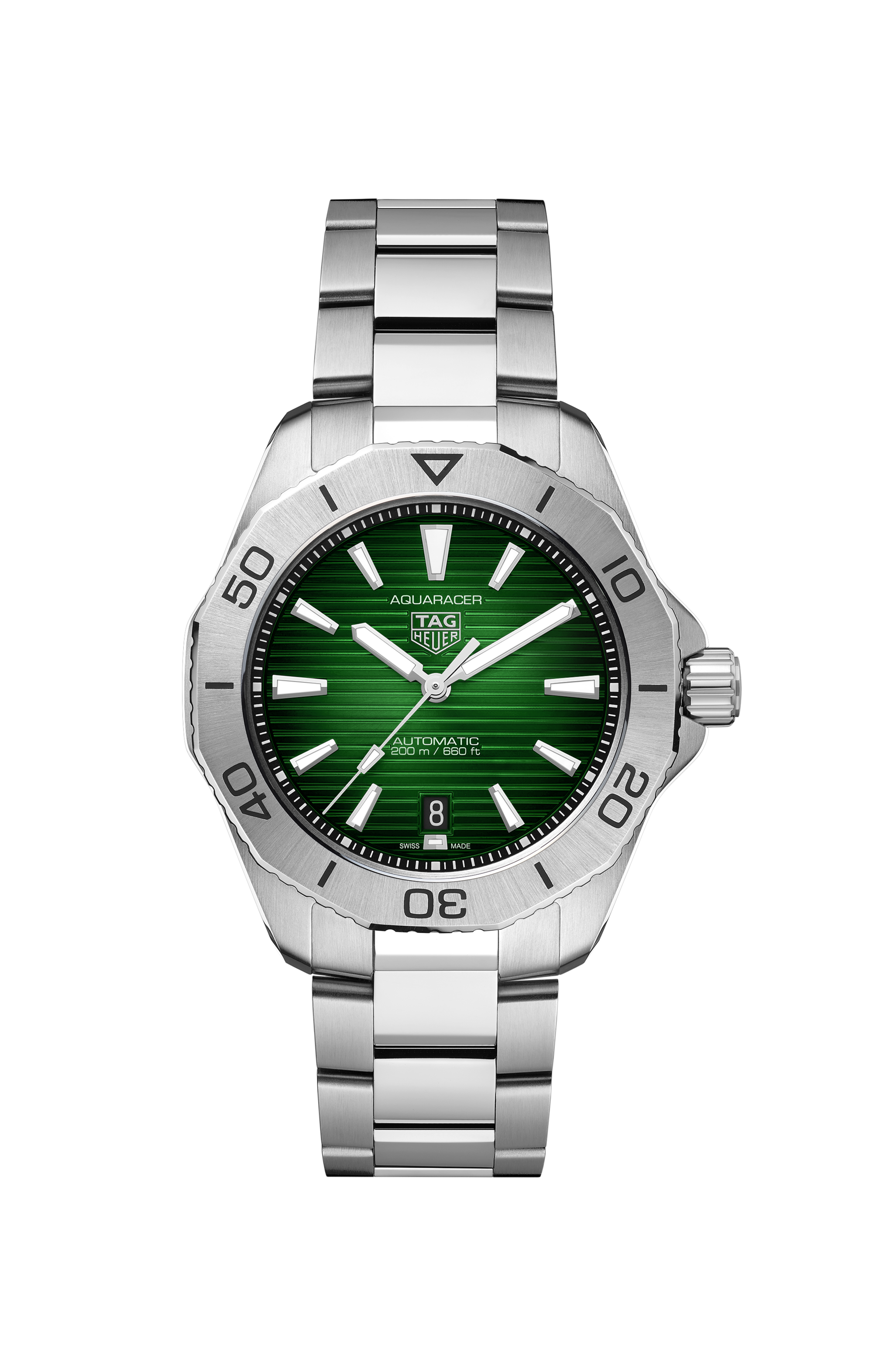TAG Heuer Aquaracer  Silver Steel Steel Green