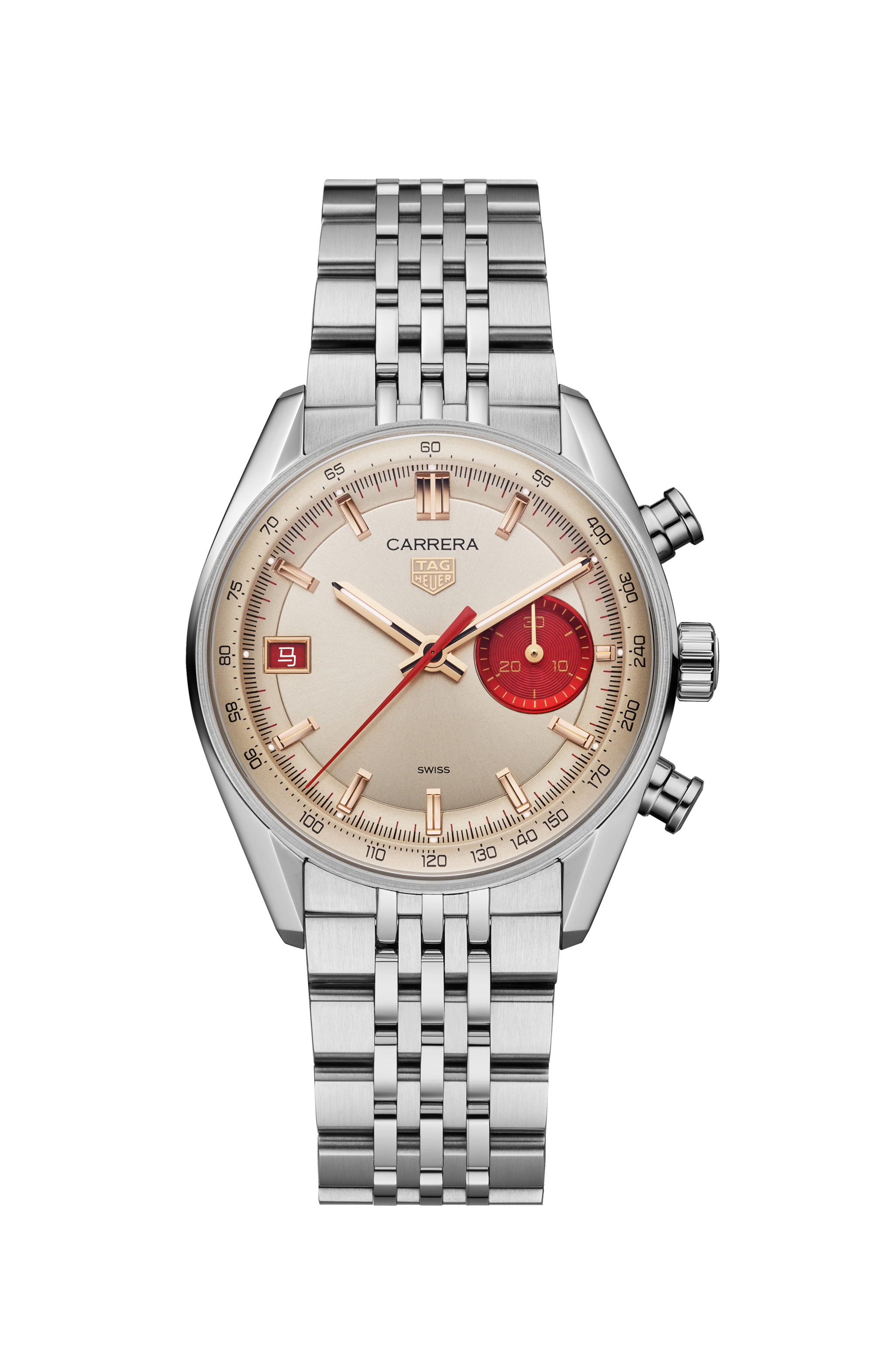 TAG Heuer Carrera Silver Steel Steel Beige