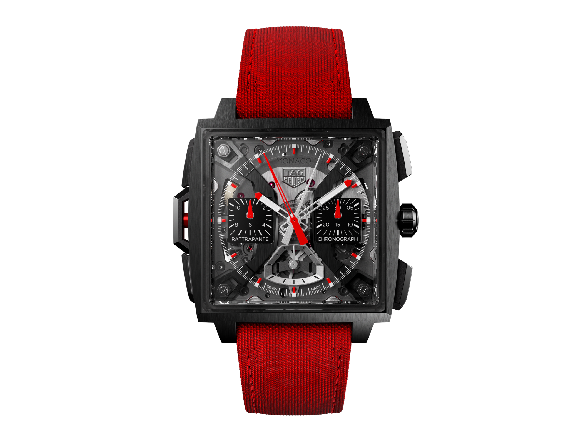 TAG Heuer Monaco Red Leather DLC Titanium HX00159