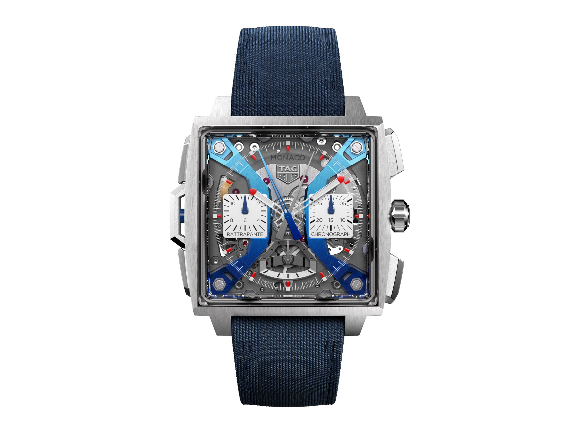 TAG Heuer Monaco Blue Leather Titanium HX00161