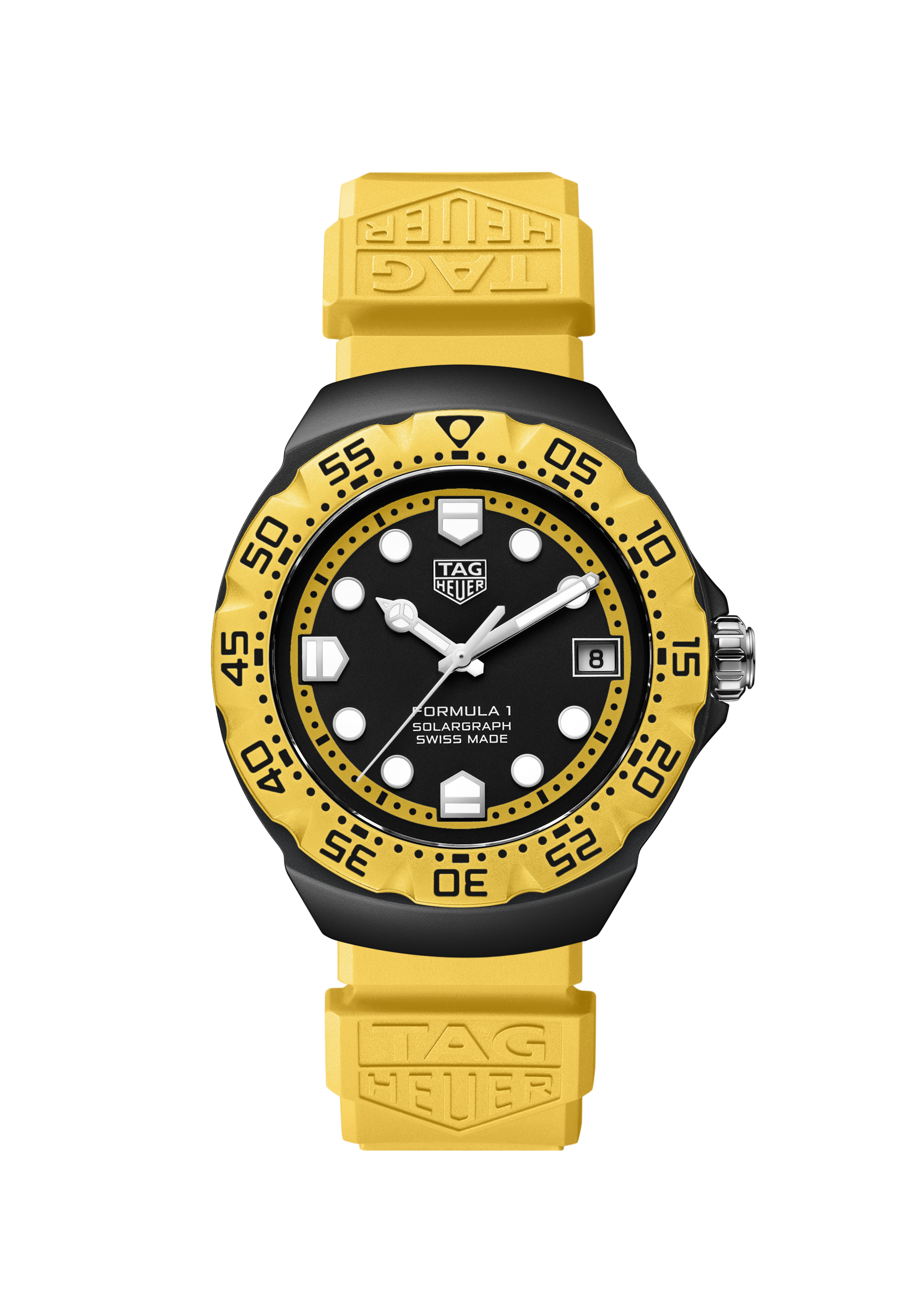 TAG Heuer Formula 1 Yellow Rubber Steel DLC Black