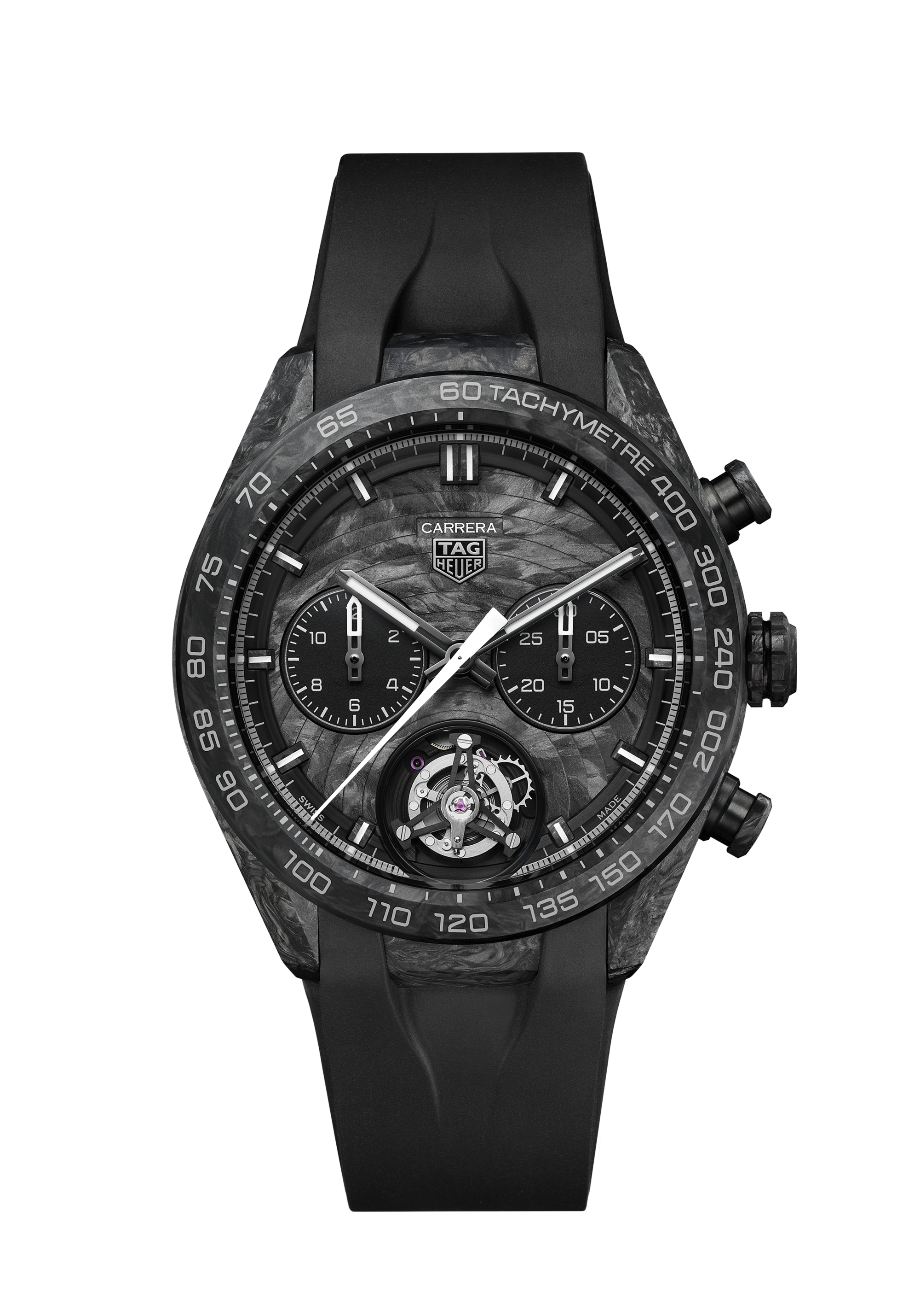 TAG Heuer Carrera Black Rubber Carbon Black