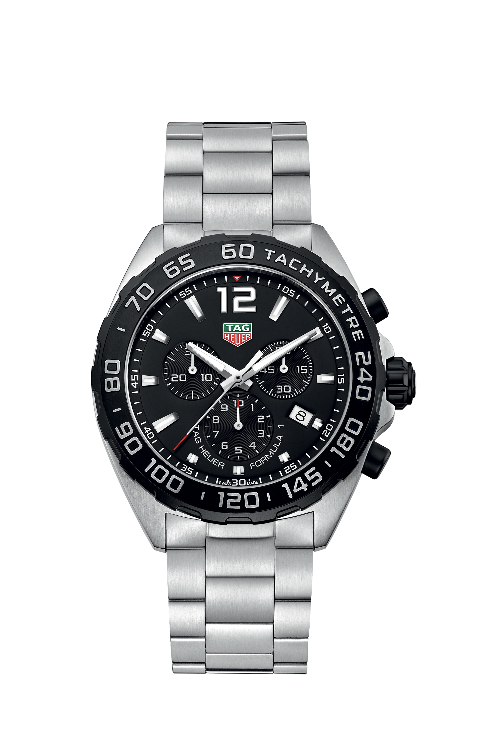 TAG Heuer Formula 1      Silver Steel Steel Black