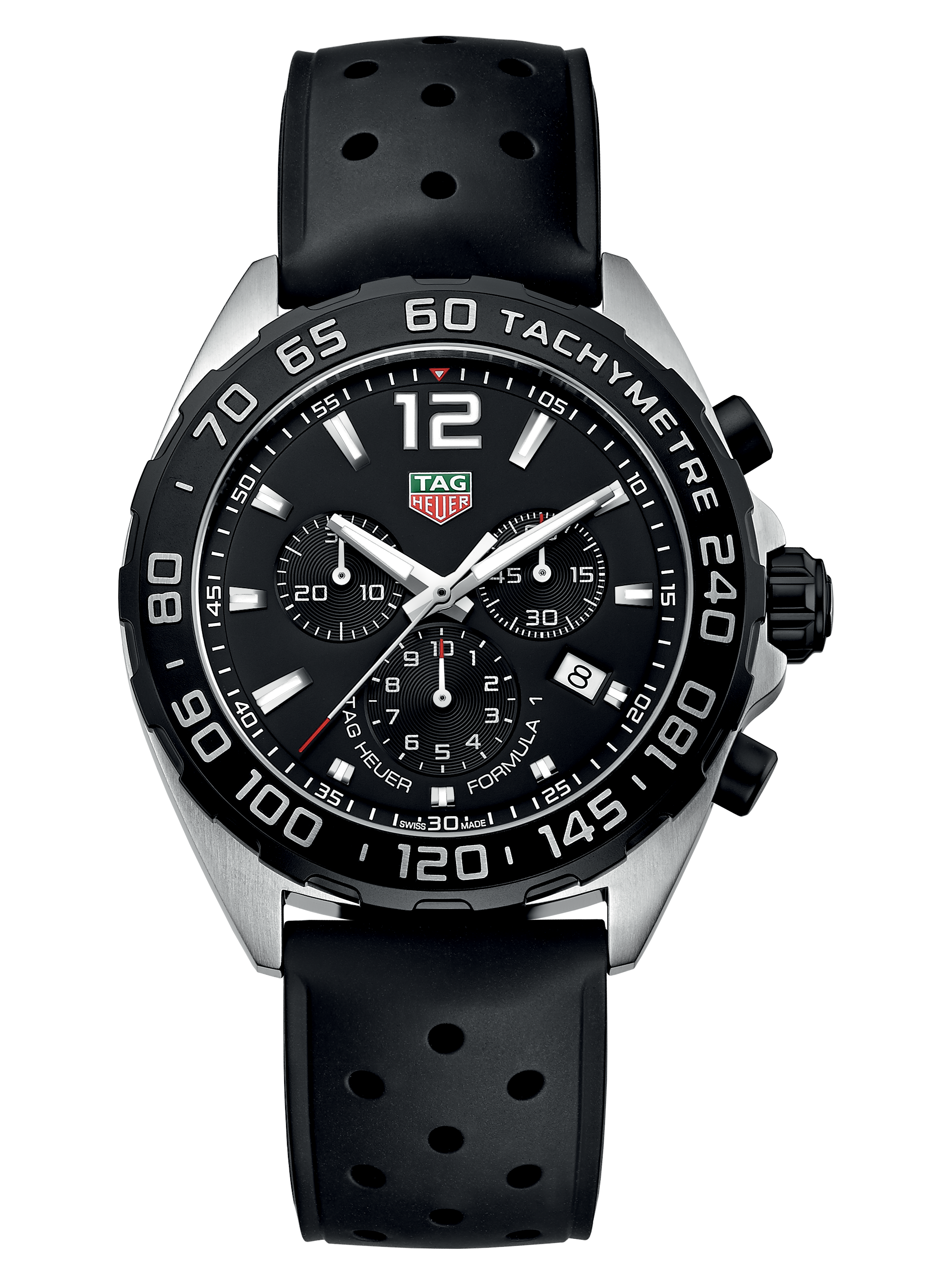 TAG Heuer Formula 1     Black Rubber Steel Black