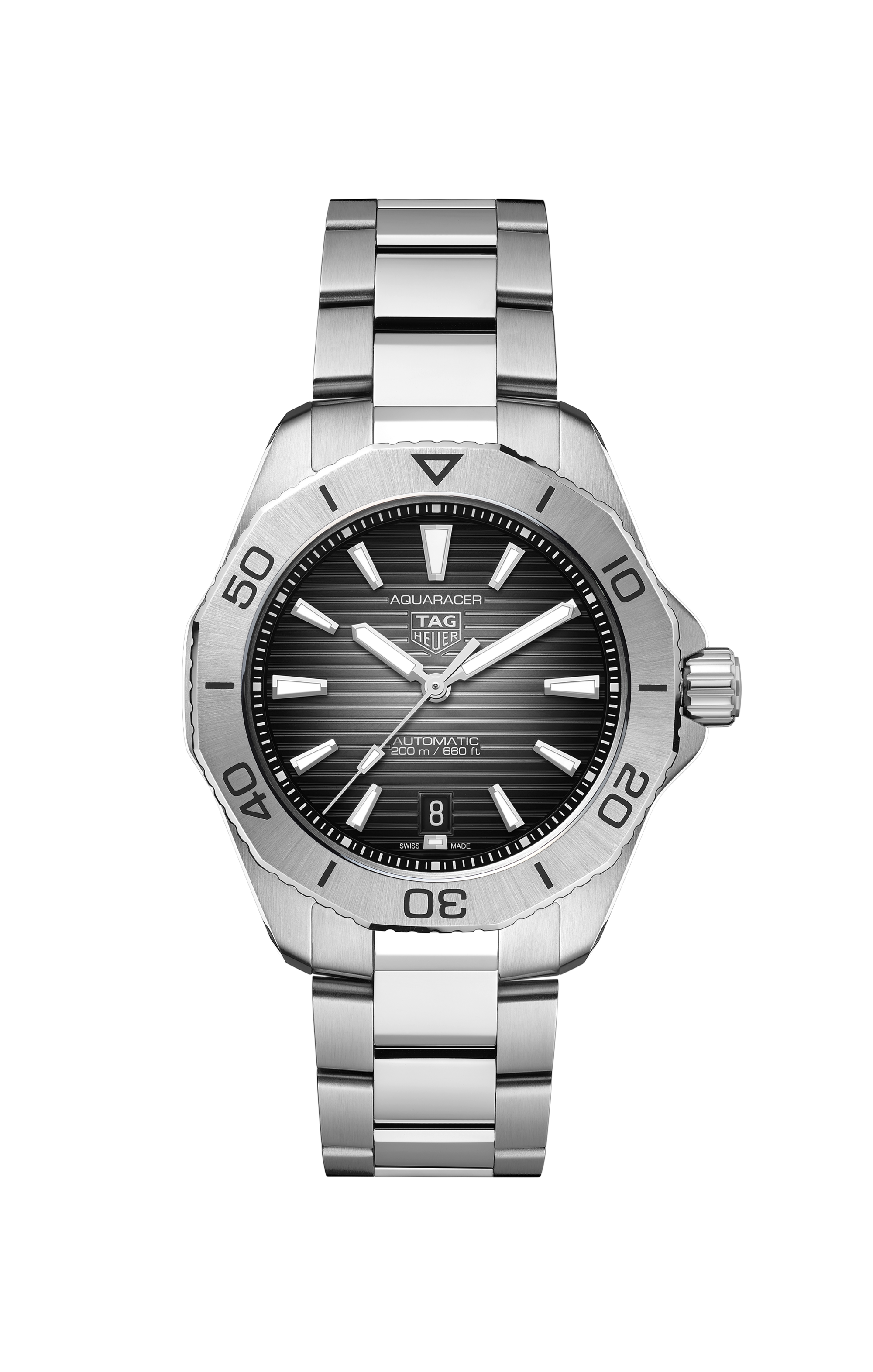 TAG Heuer Aquaracer   Silver Steel Steel Black
