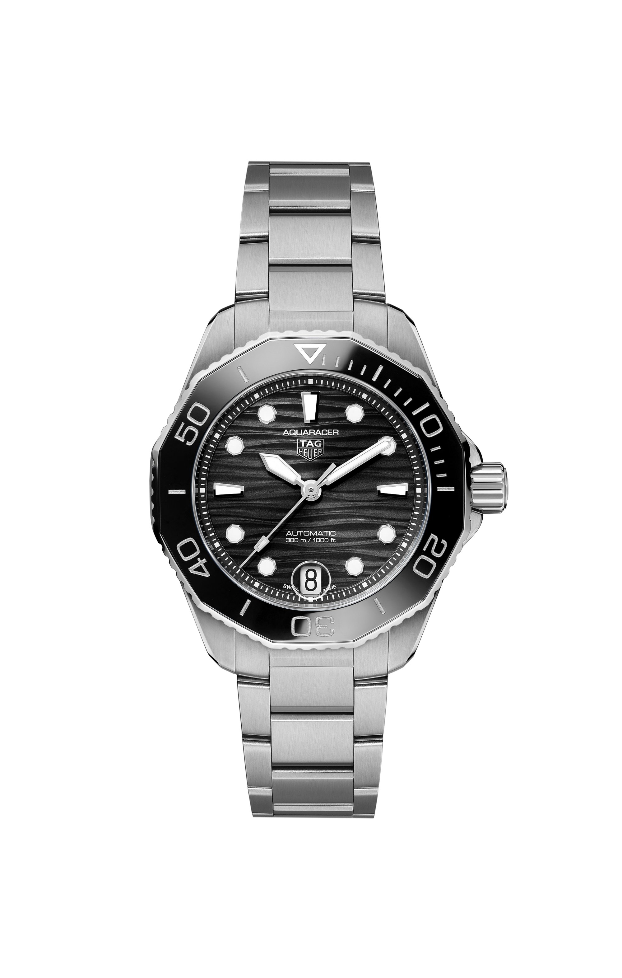 TAG Heuer Aquaracer     Silver Steel Steel Black
