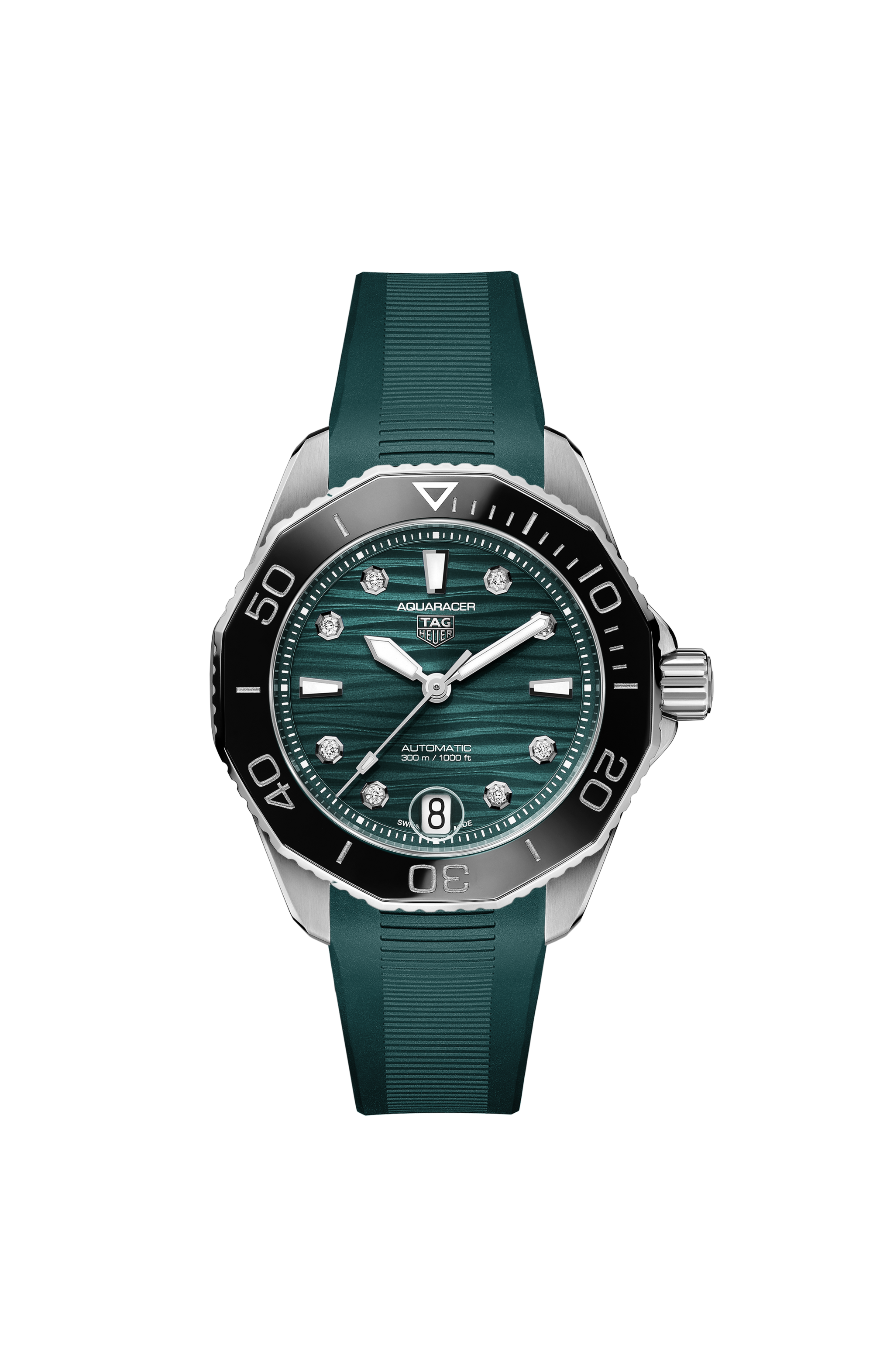 TAG Heuer Aquaracer     Green Rubber Steel Green