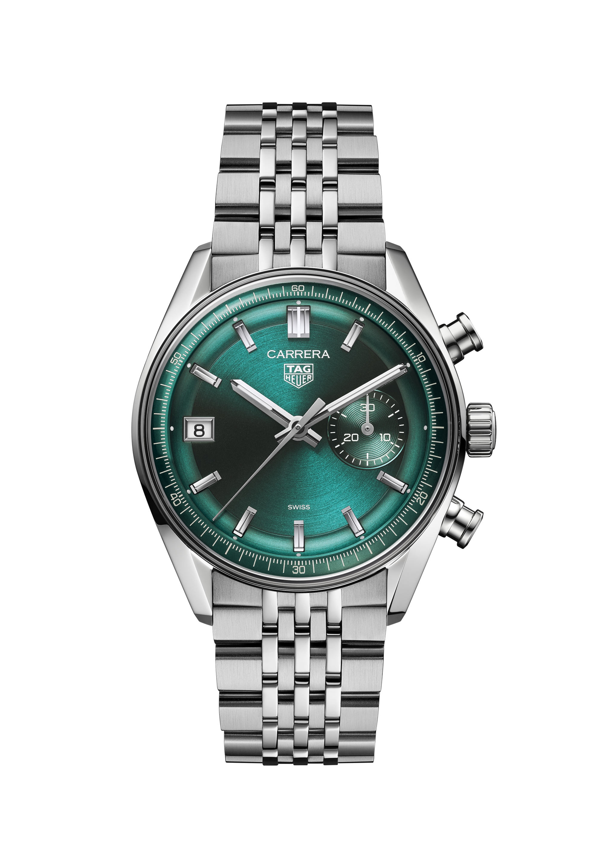 TAG Heuer Carrera Silver Steel Steel Green