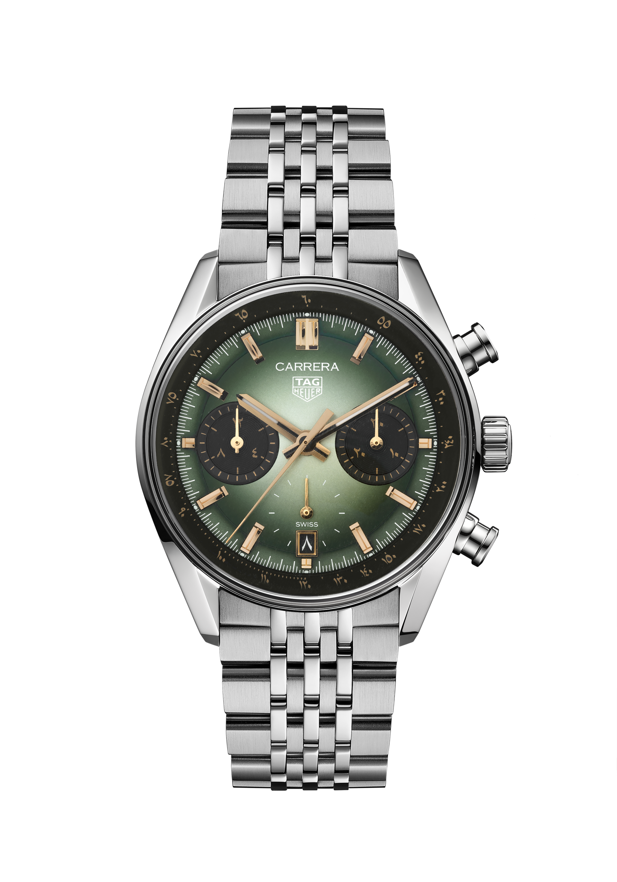 TAG Heuer Carrera Silver Steel Steel Green