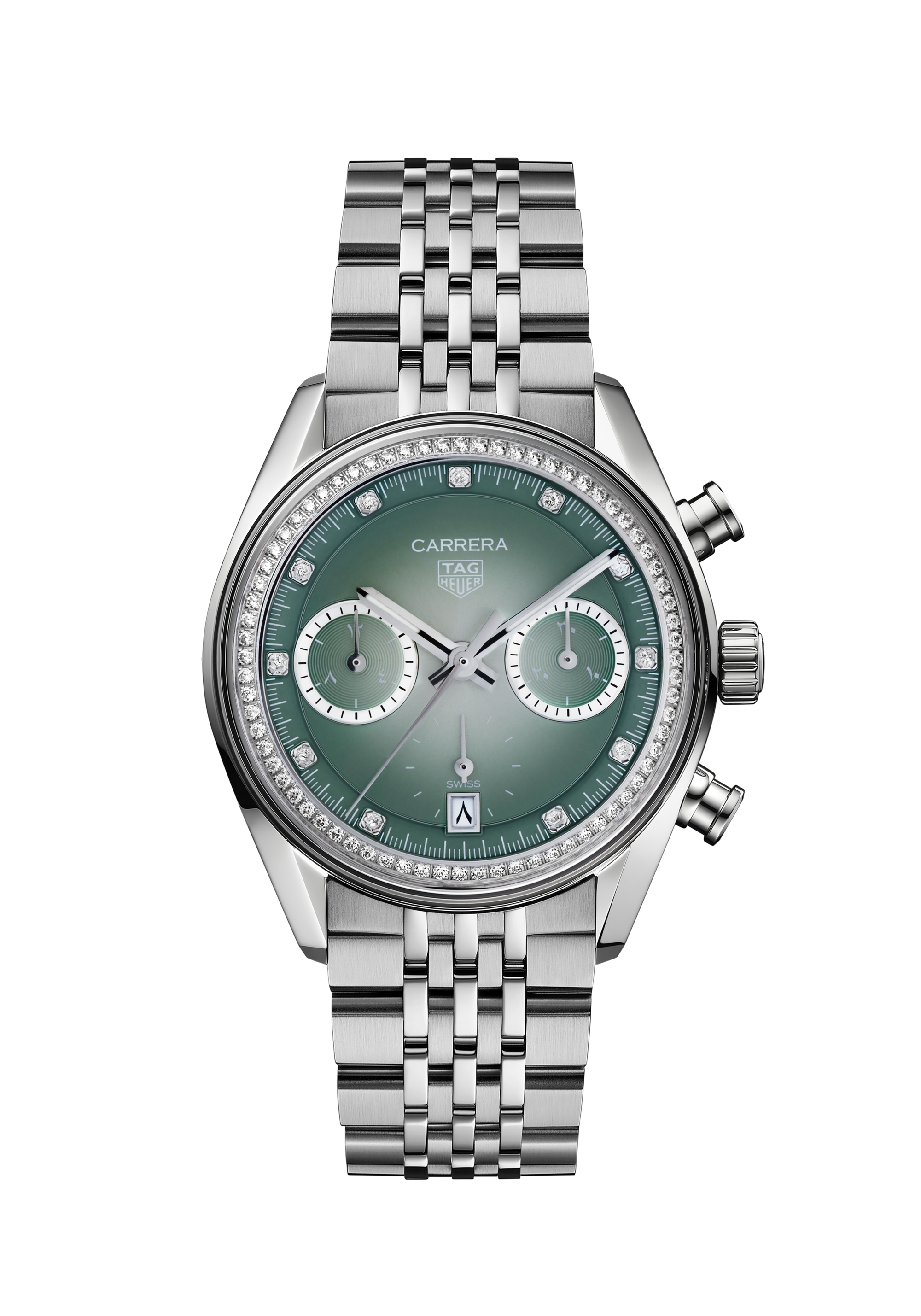 TAG Heuer Carrera Silver Steel Steel Green