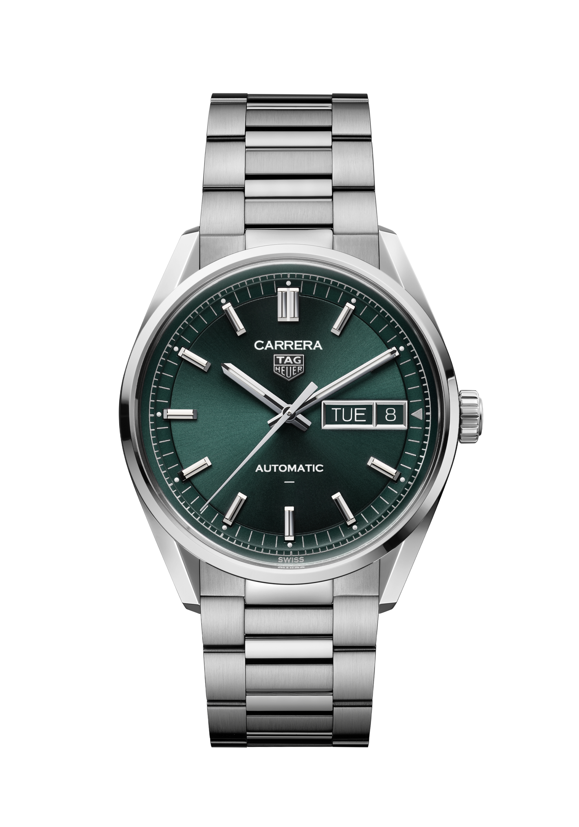 TAG Heuer Carrera Silver Steel Steel Green