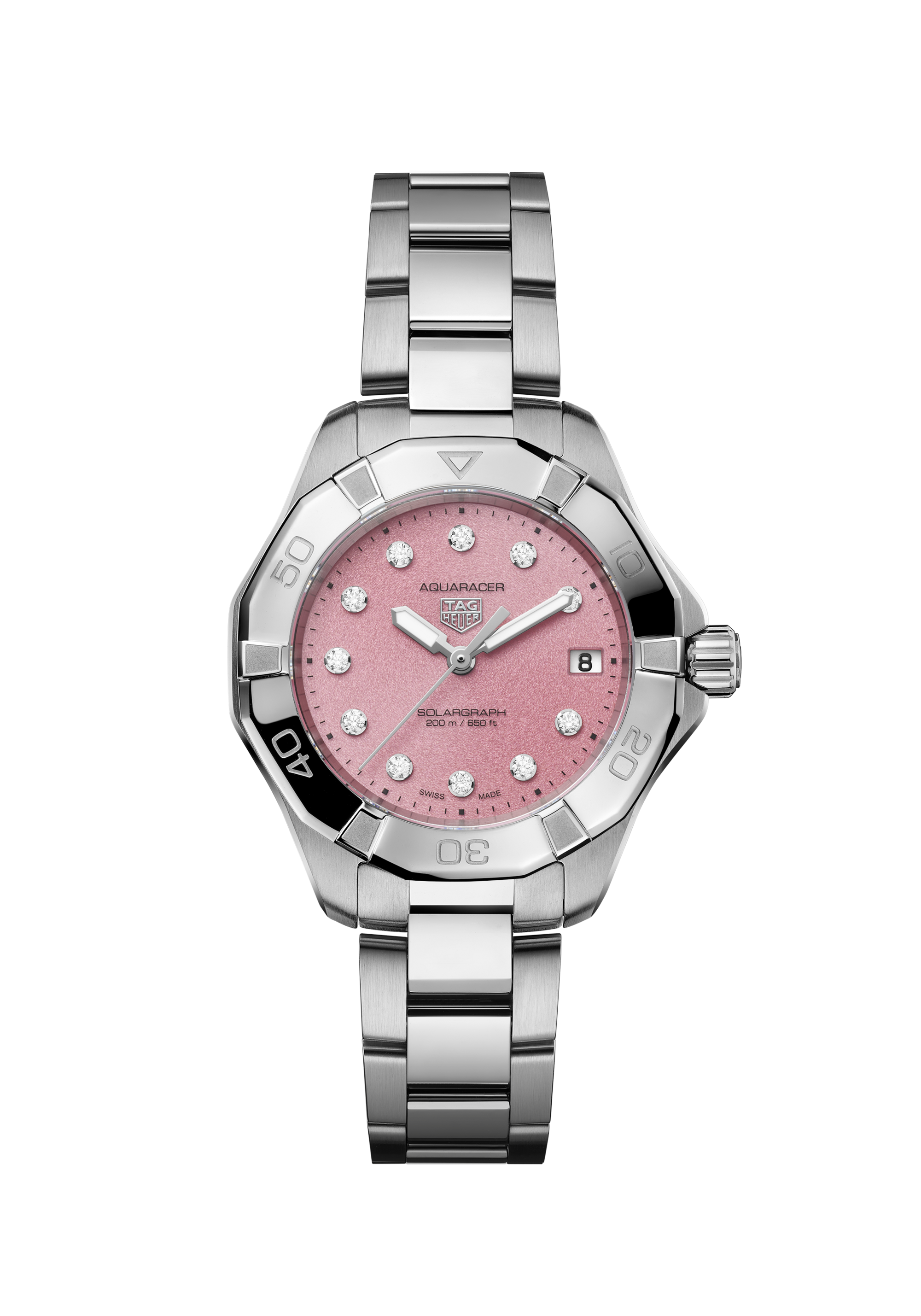 TAG Heuer Aquaracer Silver Steel Steel Pink