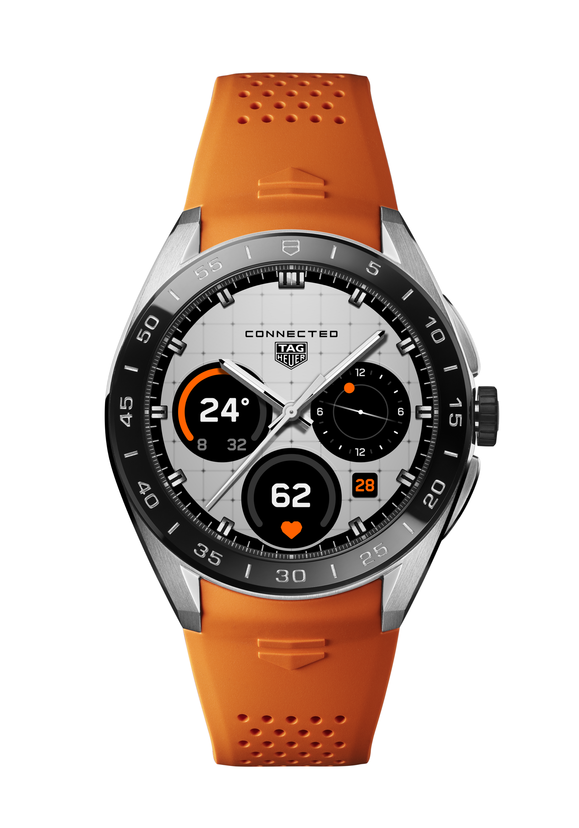 TAG Heuer Connected Orange Rubber Steel