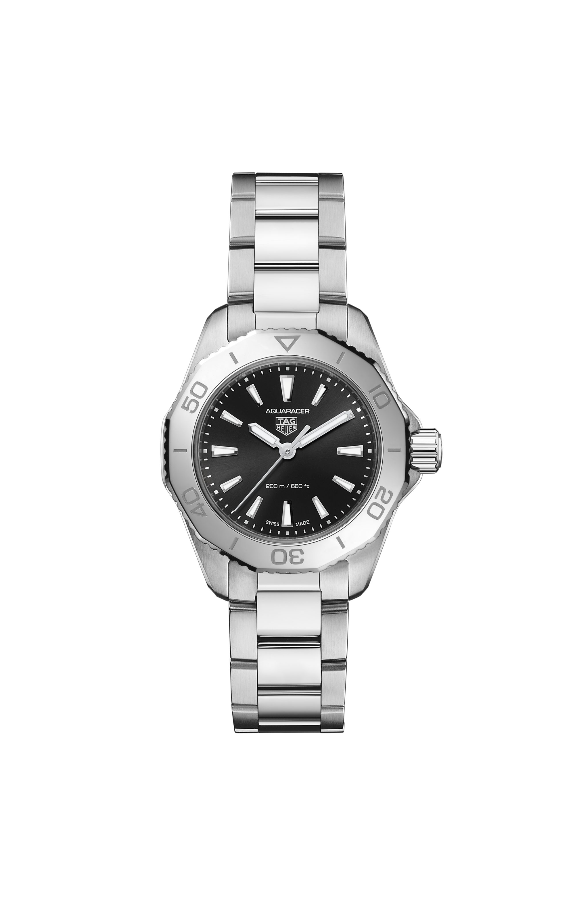 TAG Heuer Aquaracer（竞潜系列）  银色 精钢 精钢 黑色