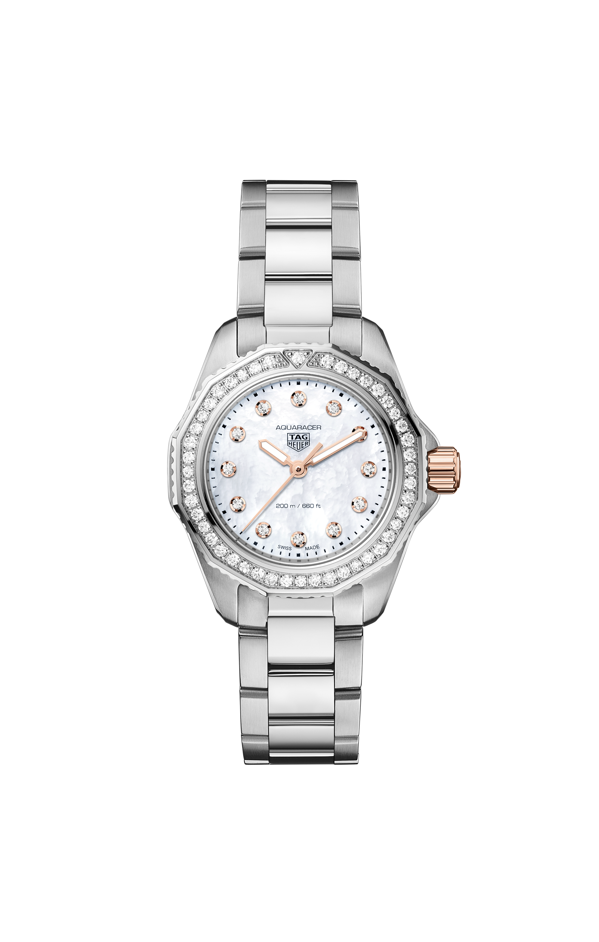 TAG Heuer Aquaracer（竞潜系列）  银色 精钢 精钢 白色