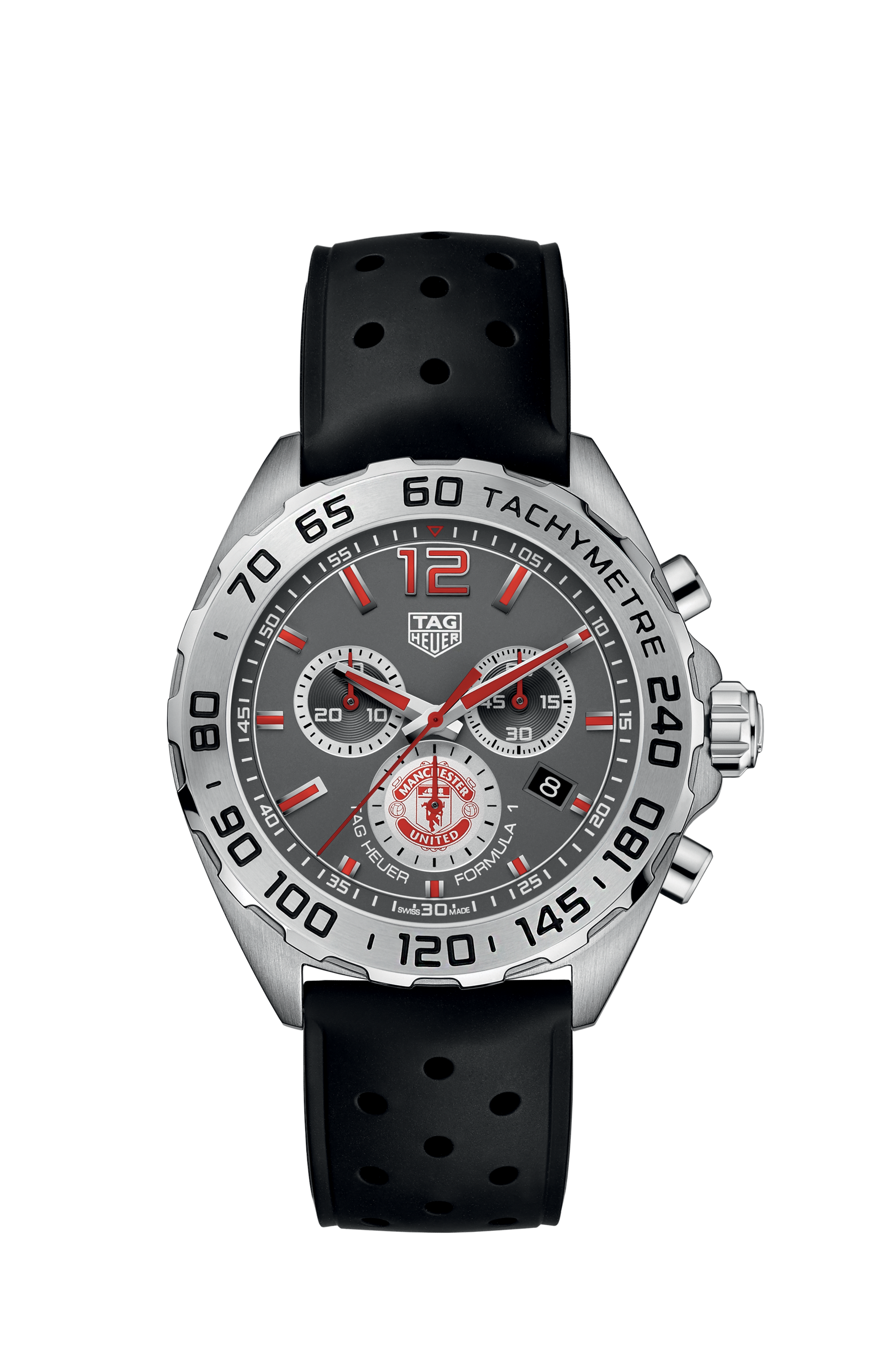 TAG Heuer Formula 1 Manchester United Special Edition 黑色 橡胶 精钢 HX0S57
