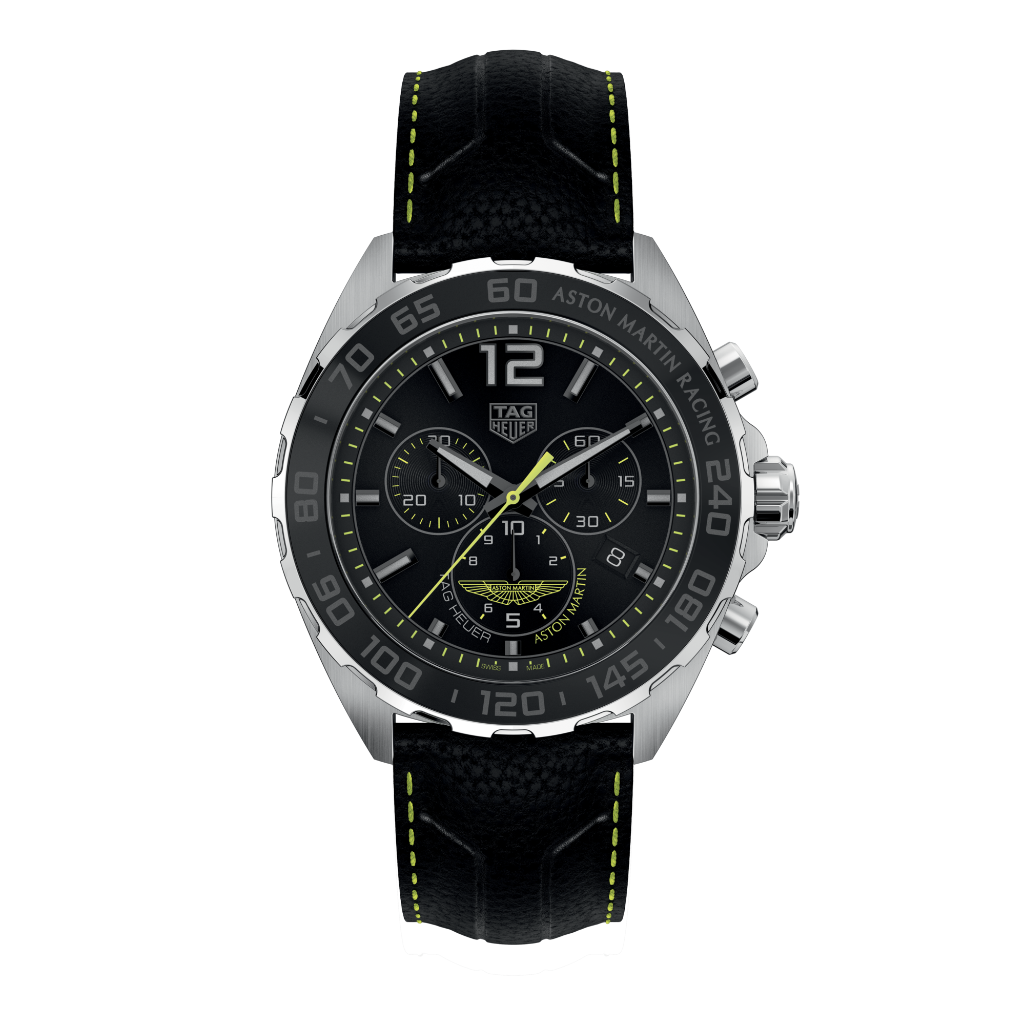 TAG Heuer Formula 1（F1系列）腕表 黑色 皮革 精钢 黑色