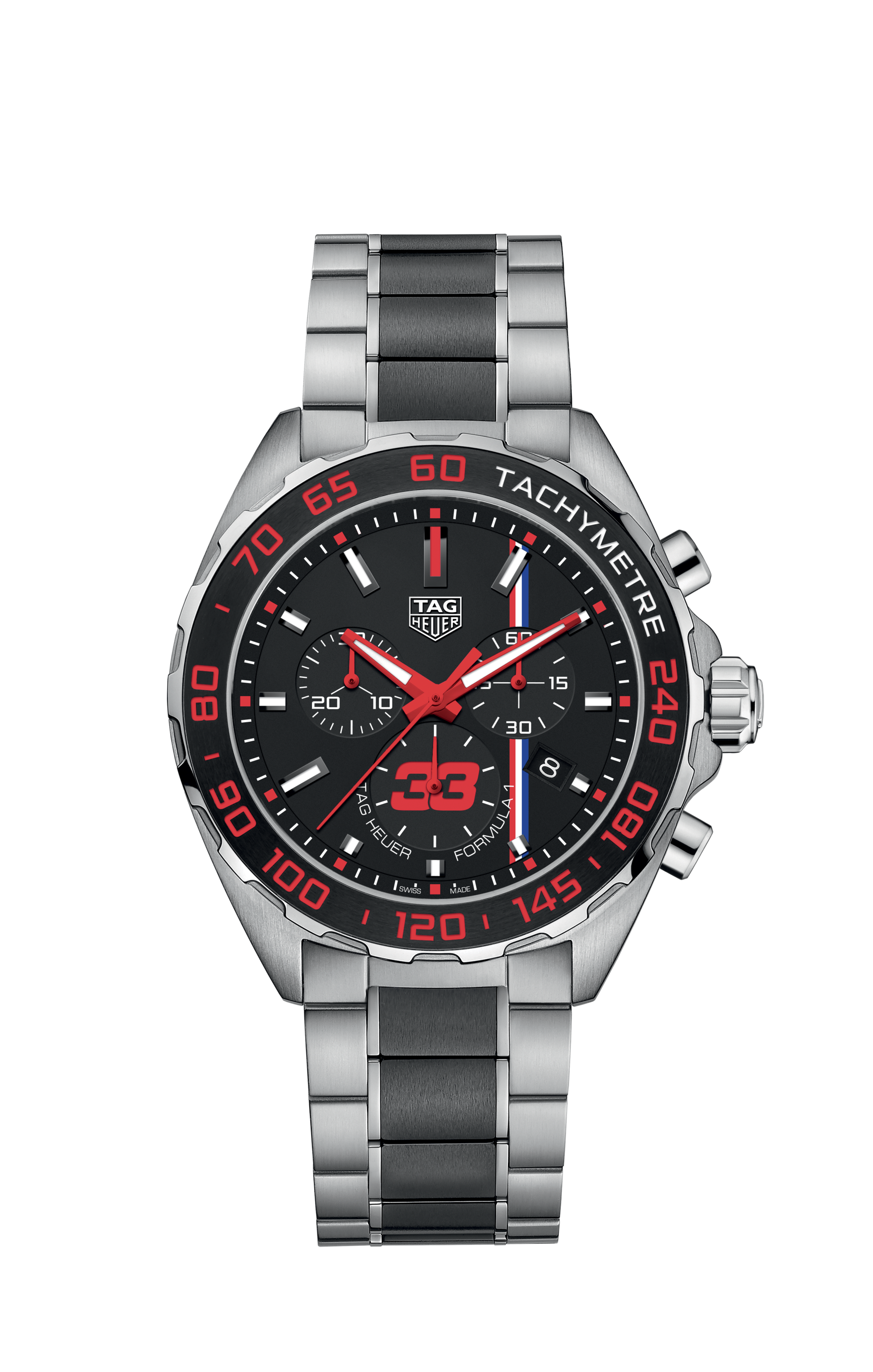 TAG Heuer Formula 1（F1系列）腕表 黑色 抛光精钢和陶瓷 精钢和陶瓷 HX0S97
